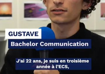 Gustave 22 ans étudiant en 3e année de Bachelor communication à l’ECS